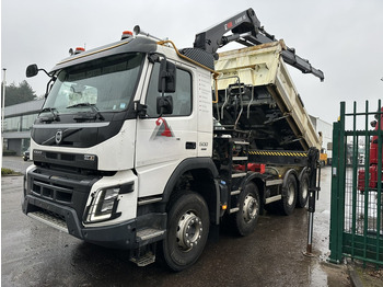 Самосвал, Автоманипулятор Volvo FMX 500 8x4 2-WAY TIPPER + CRANE HIAB X-HIDUO 188 E-3 (5/6 F) - RETARDER - *157.000km* - BORDMATIC - BE TRUCK: фото 3