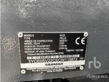 Новый Мини-экскаватор YANMAR SV22 (Unused): фото 5