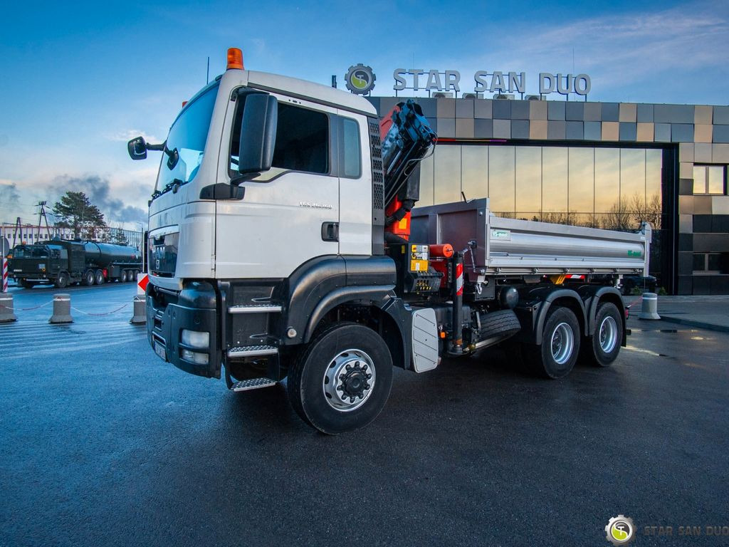 Автоманипулятор, Самосвал MAN 6x6 TGS 26.360 PALFINGER PK 18002 Kipper KRAN: фото 10